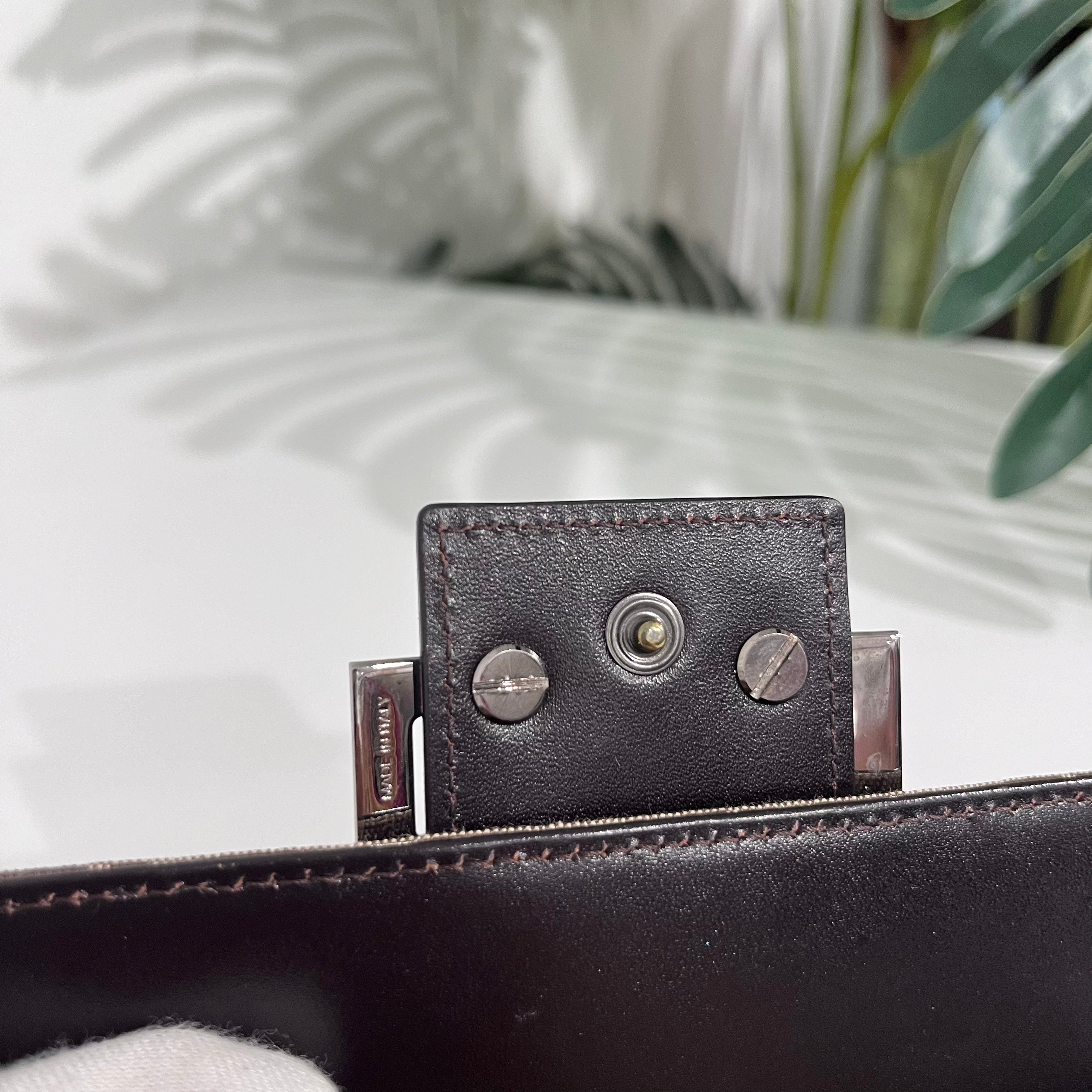 Fendi Brown Zucchino FF Monogram Canvas Wallet with Box