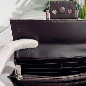 Fendi Brown Zucchino FF Monogram Canvas Wallet with Box