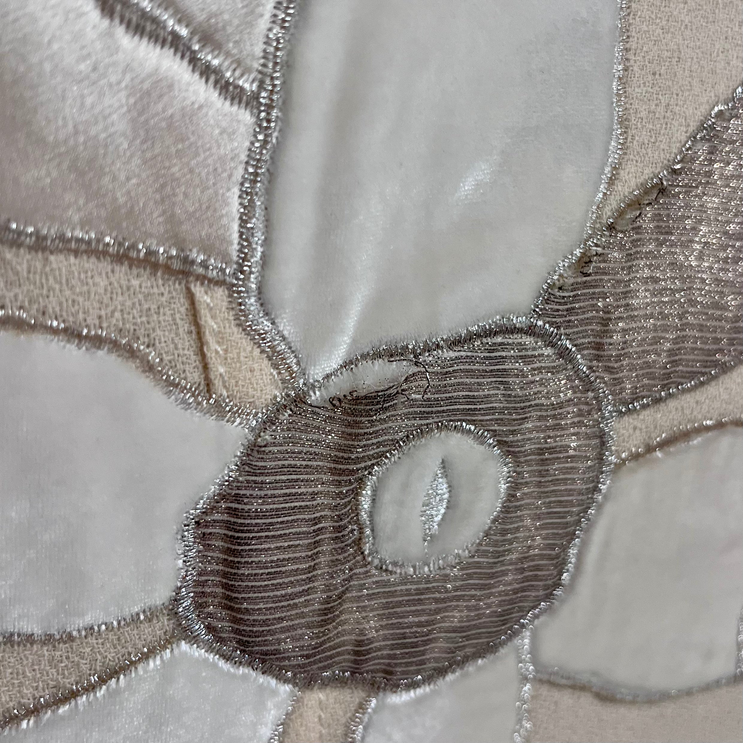 John Galliano Cream Wool Classic Jacket with Floral Embroidered Appliqués