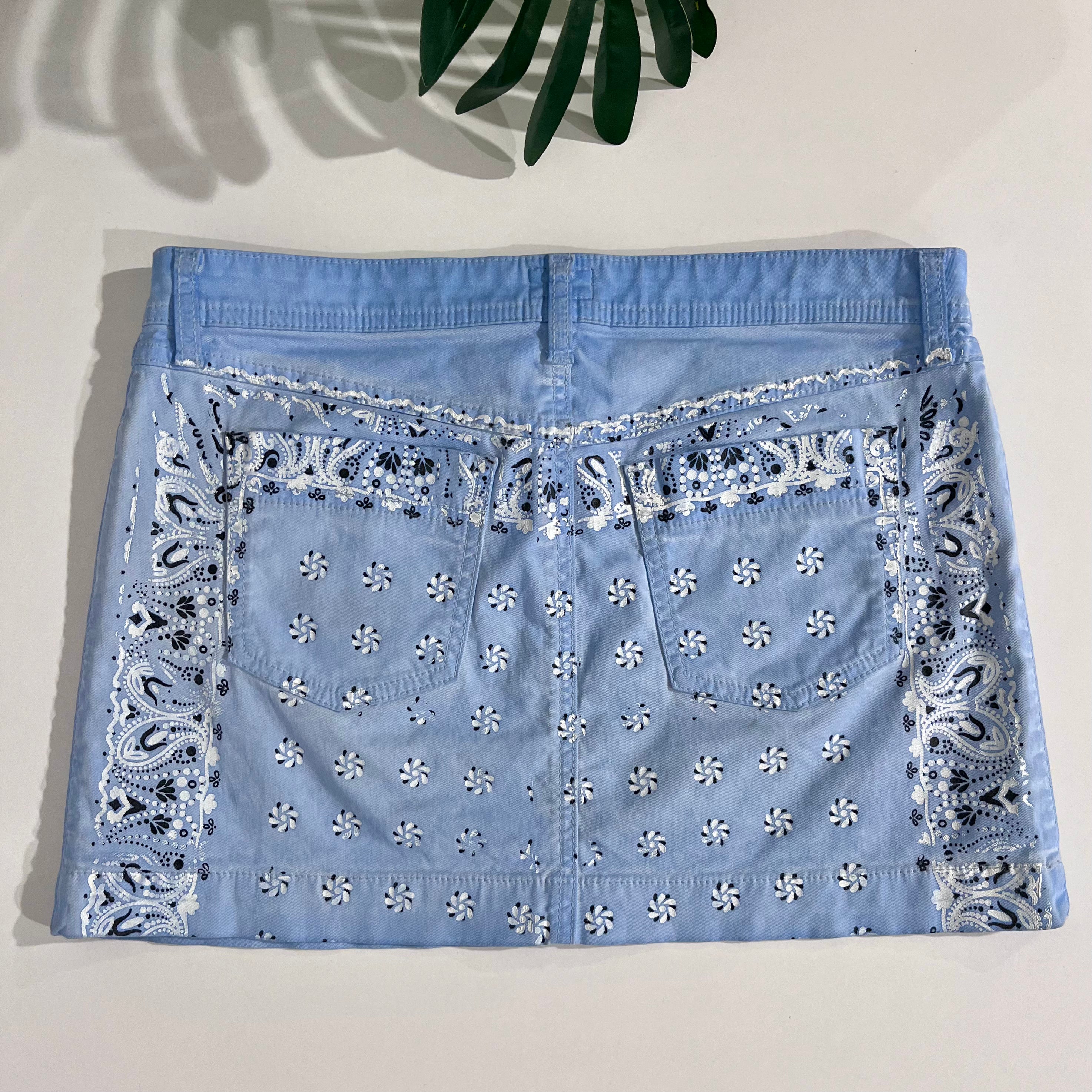 NWT D&G Light Blue Bandana Print Mini Skirt