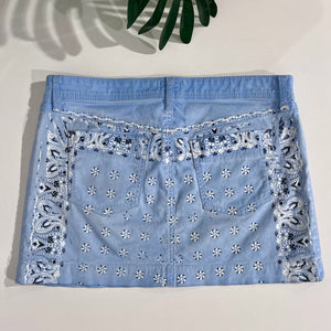 NWT D&G Light Blue Bandana Print Mini Skirt