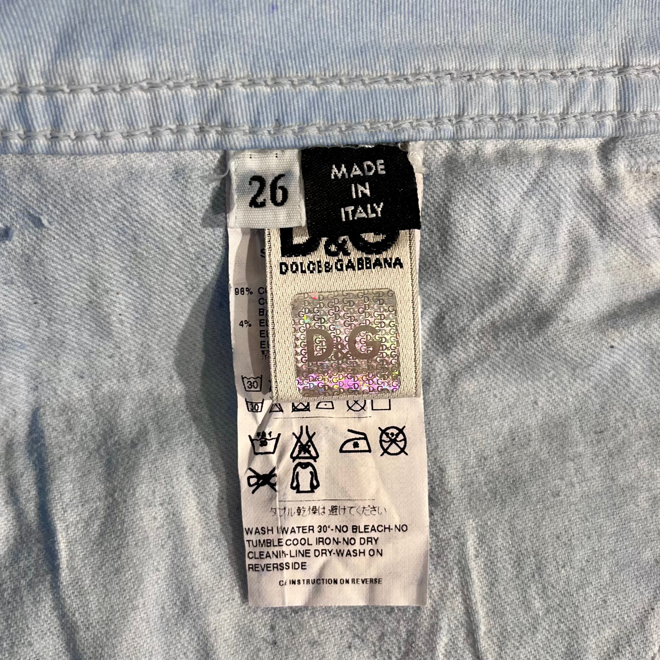 NWT D&G Light Blue Bandana Print Mini Skirt