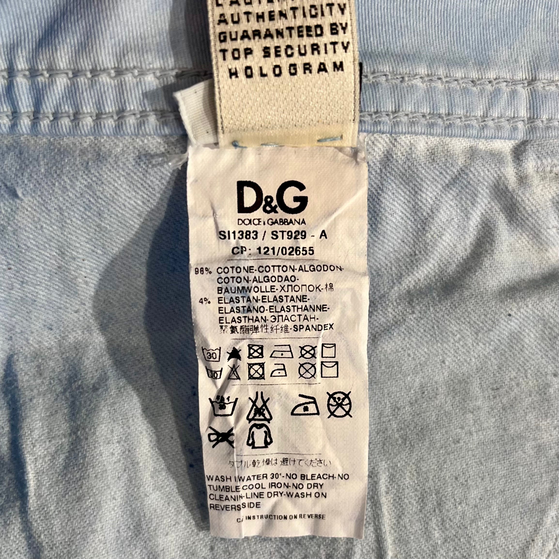 NWT D&G Light Blue Bandana Print Mini Skirt