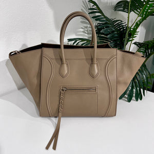Celine Olive Grey Medium Phantom Luggage Tote