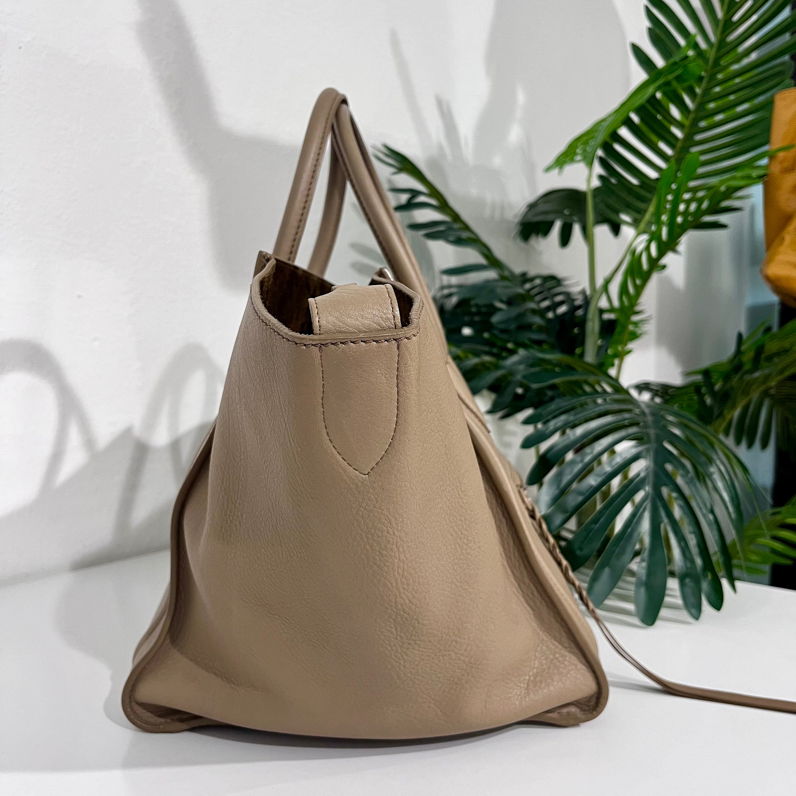 Celine Olive Grey Medium Phantom Luggage Tote