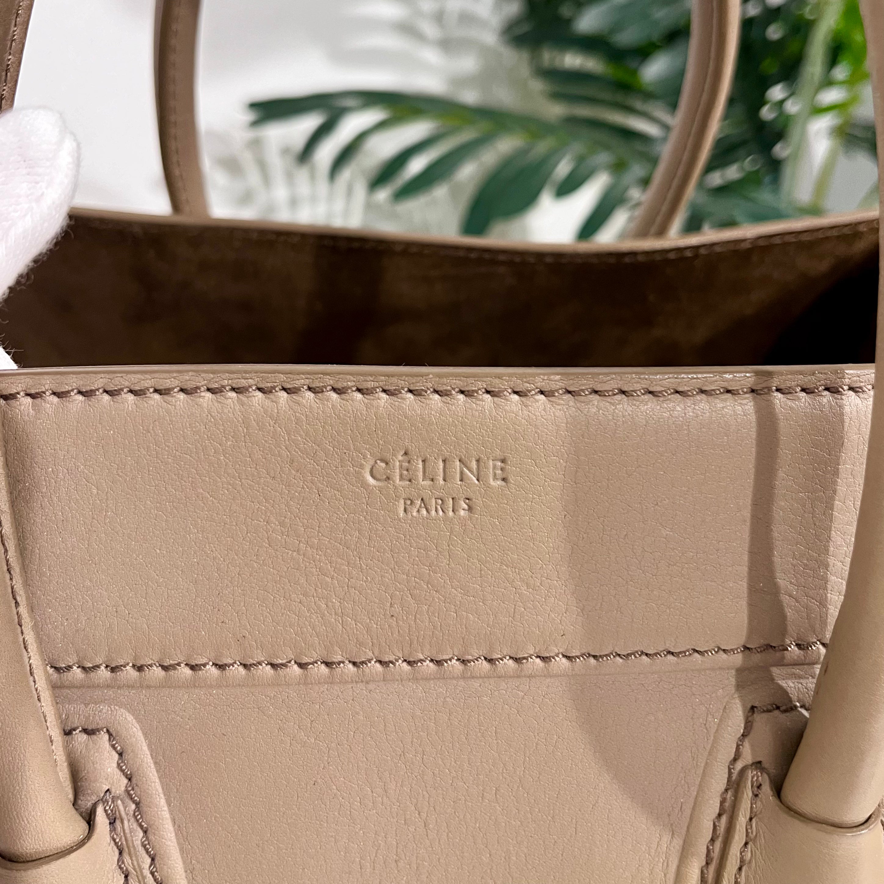 Celine Olive Grey Medium Phantom Luggage Tote