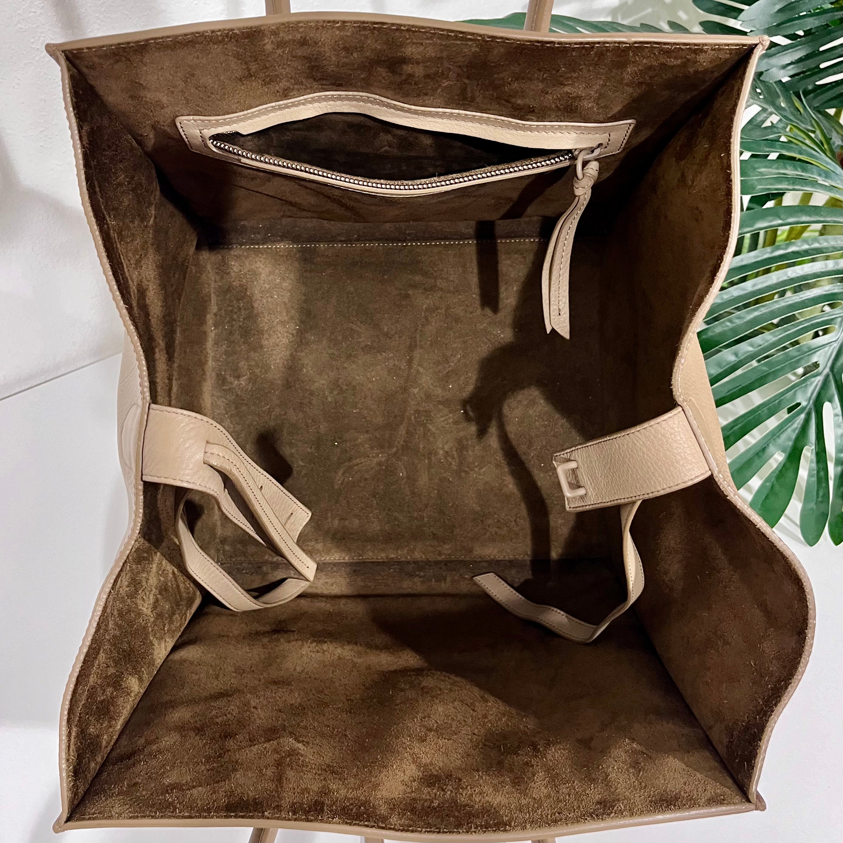 Celine Olive Grey Medium Phantom Luggage Tote