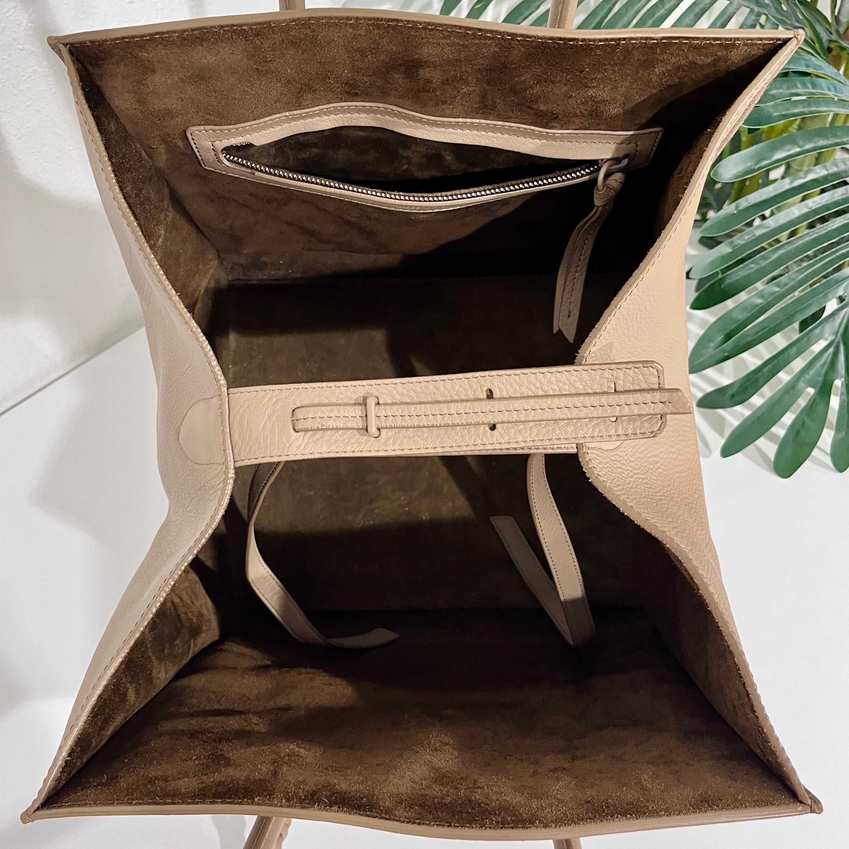 Celine Olive Grey Medium Phantom Luggage Tote