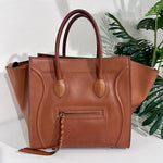 Celine Cognac Brown Medium Phantom Luggage Tote