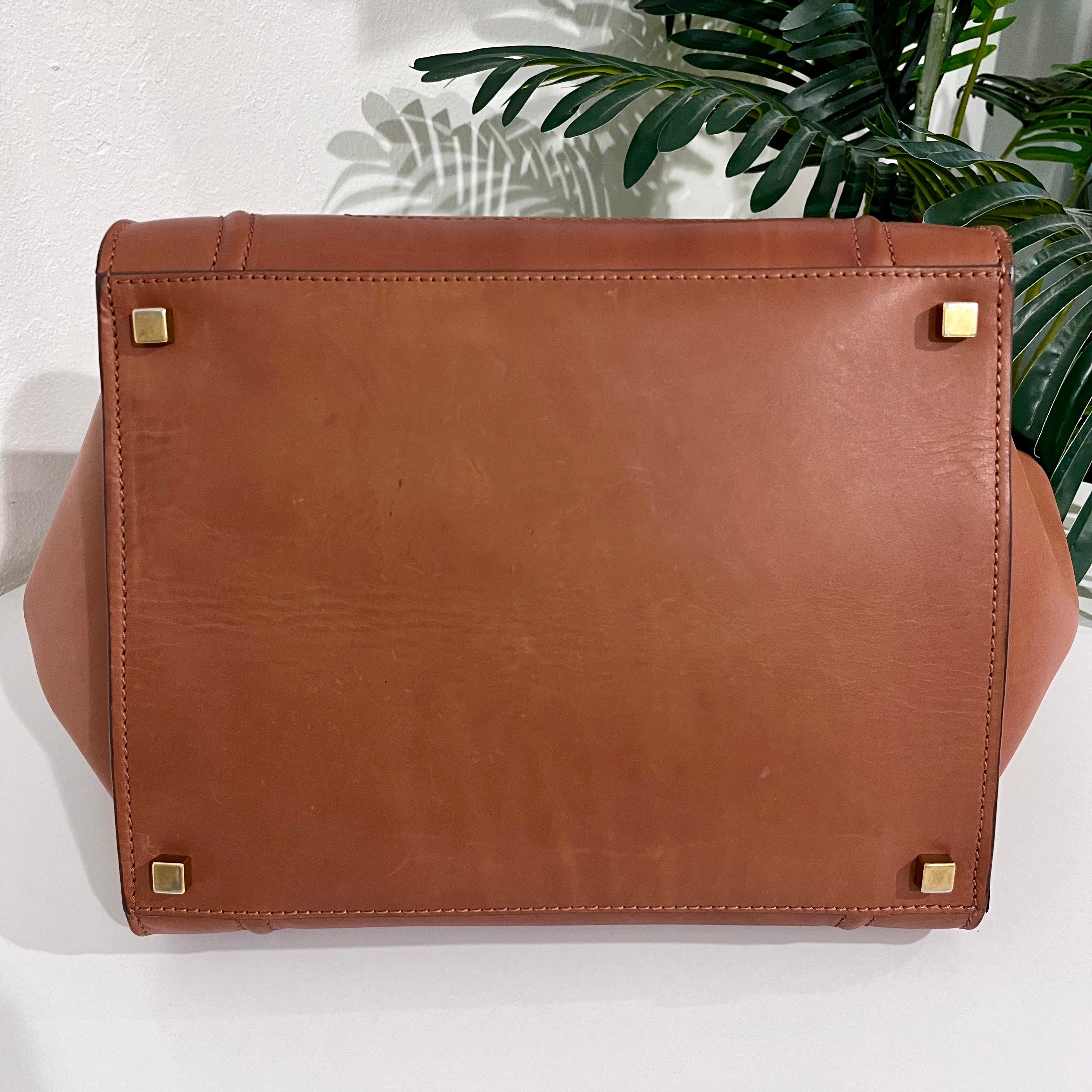 Celine Cognac Brown Medium Phantom Luggage Tote