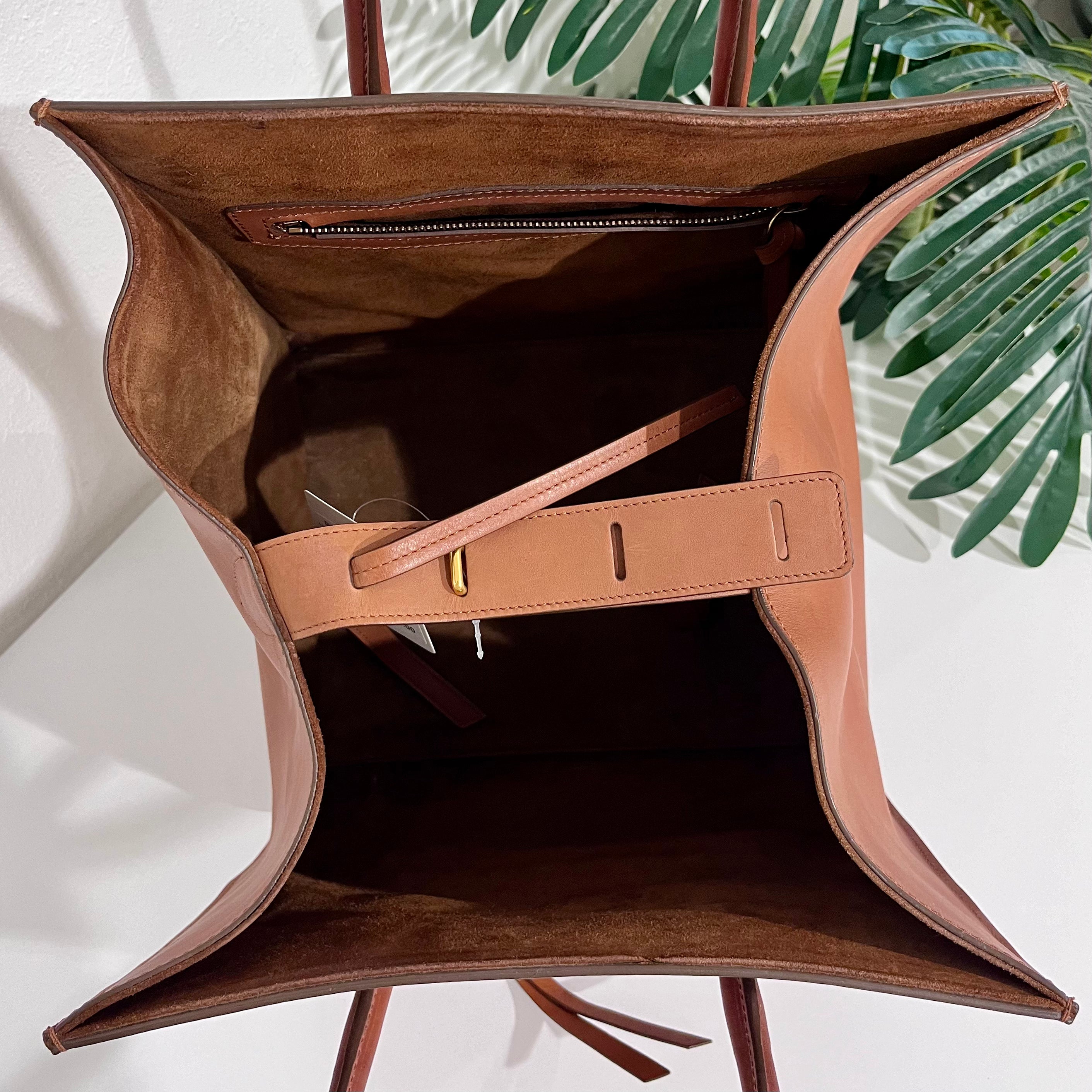 Celine Cognac Brown Medium Phantom Luggage Tote