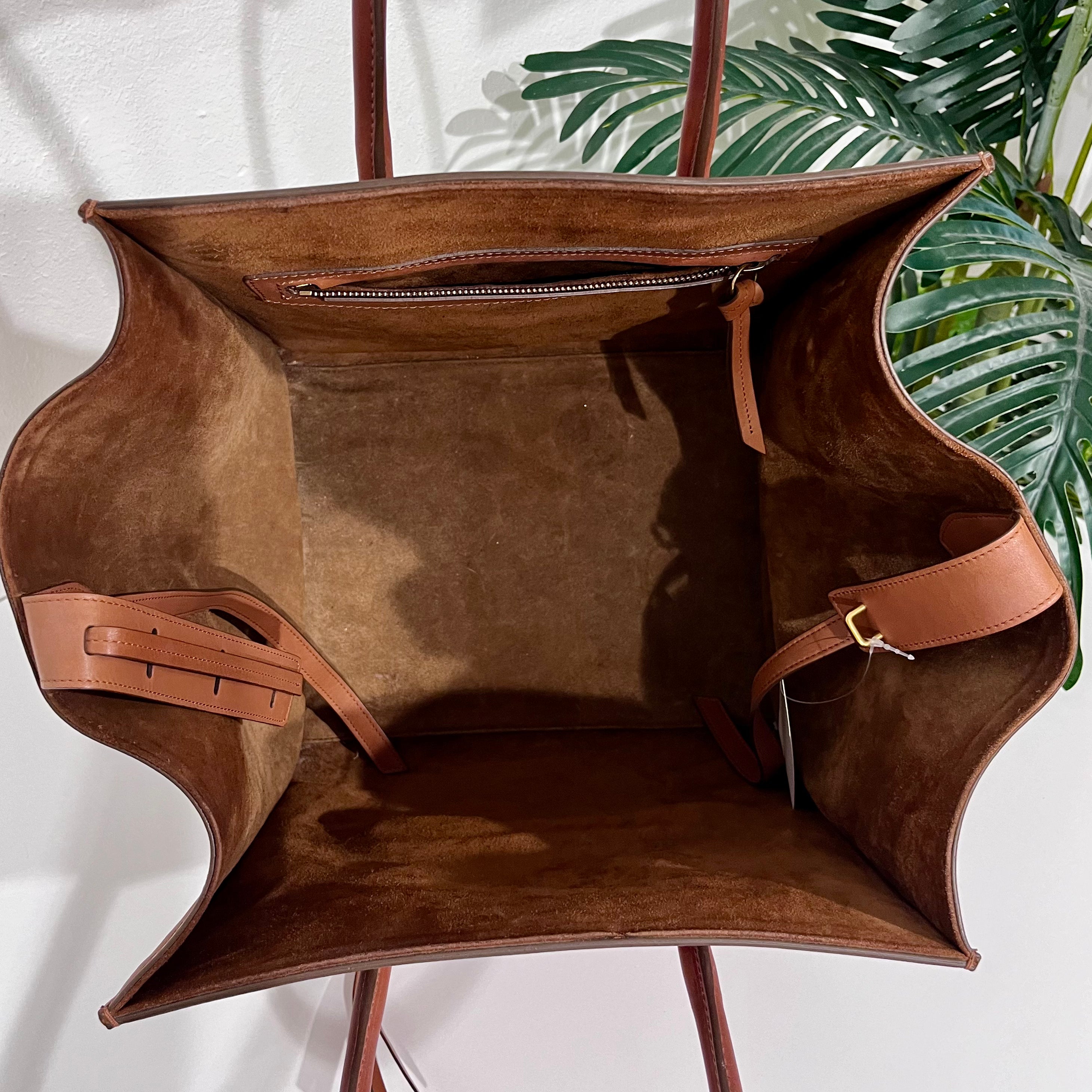Celine Cognac Brown Medium Phantom Luggage Tote