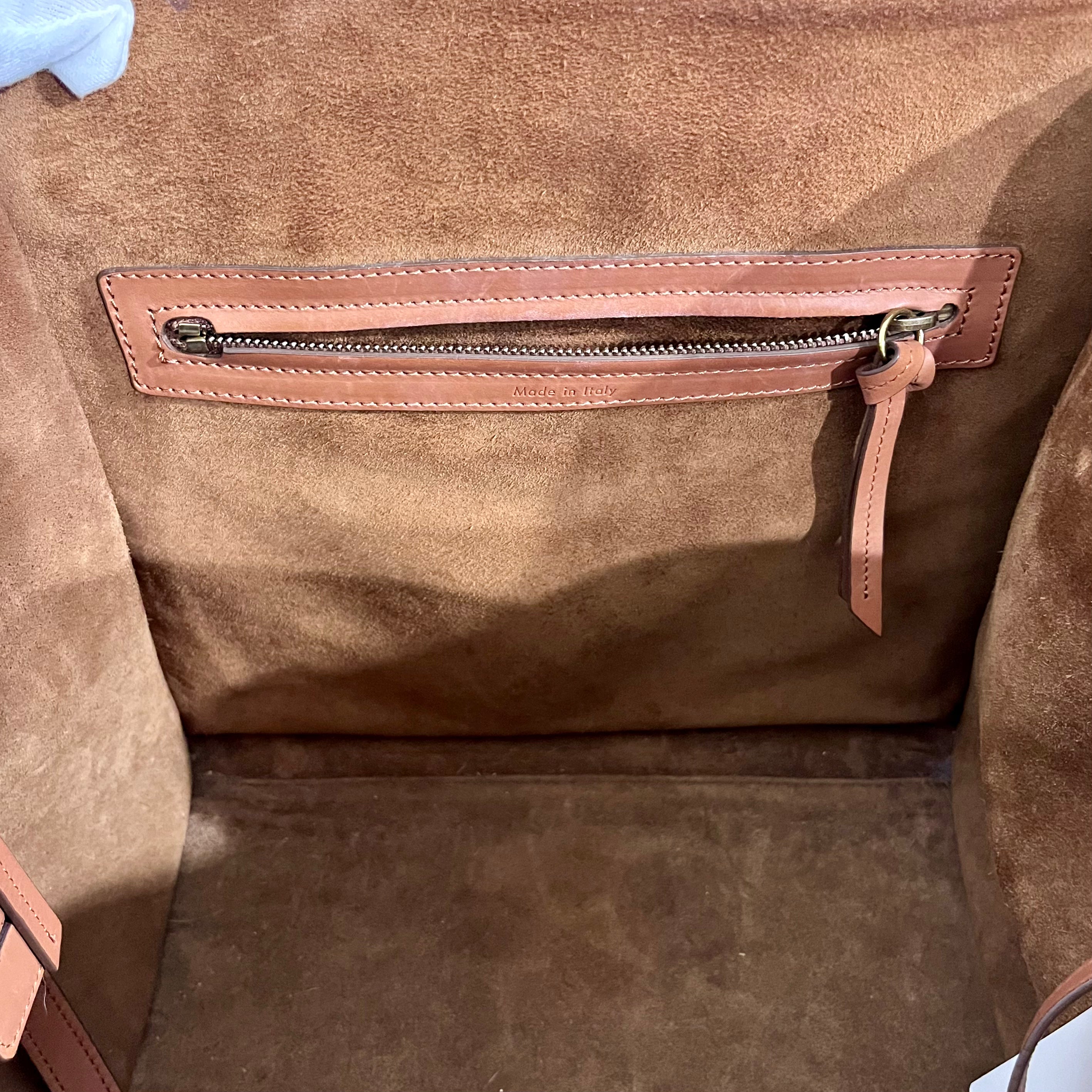 Celine Cognac Brown Medium Phantom Luggage Tote