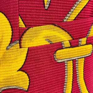 Vintage Versus by Versace Red & Gold Baroque Print Classic Jacket