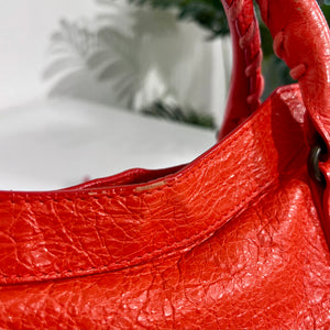 Balenciaga Coral Pink / Orange Lambskin Leather Classic City Bag