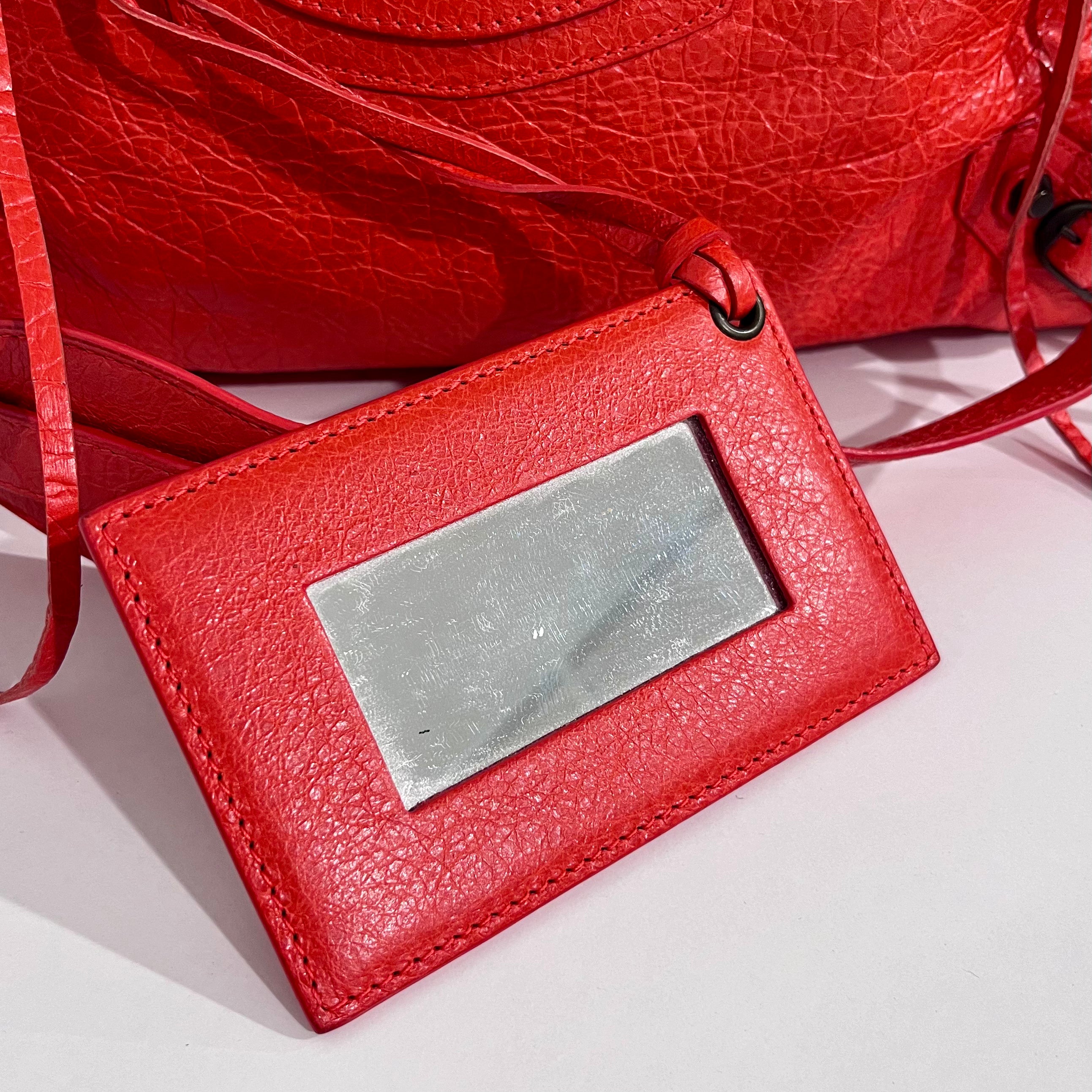 Balenciaga Coral Pink / Orange Lambskin Leather Classic City Bag