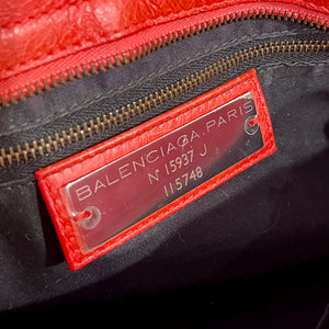 Balenciaga Coral Pink / Orange Lambskin Leather Classic City Bag