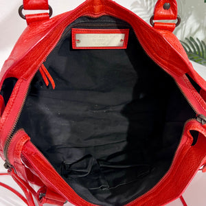 Balenciaga Coral Pink / Orange Lambskin Leather Classic City Bag