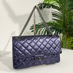 Chanel Metallic Indigo Calfskin 2.55 Reissue 226 Double Flap Bag