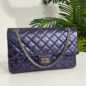 Chanel Metallic Indigo Calfskin 2.55 Reissue 226 Double Flap Bag