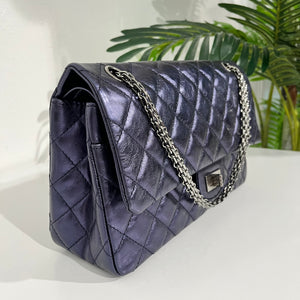 Chanel Metallic Indigo Calfskin 2.55 Reissue 226 Double Flap Bag