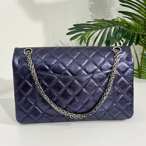 Chanel Metallic Indigo Calfskin 2.55 Reissue 226 Double Flap Bag