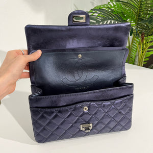 Chanel Metallic Indigo Calfskin 2.55 Reissue 226 Double Flap Bag