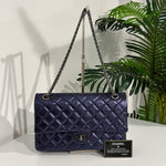 Chanel Metallic Indigo Calfskin 2.55 Reissue 226 Double Flap Bag