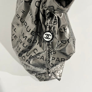 Chanel Metallic Silver Nylon 31 Rue Cambon Drawstring Tote