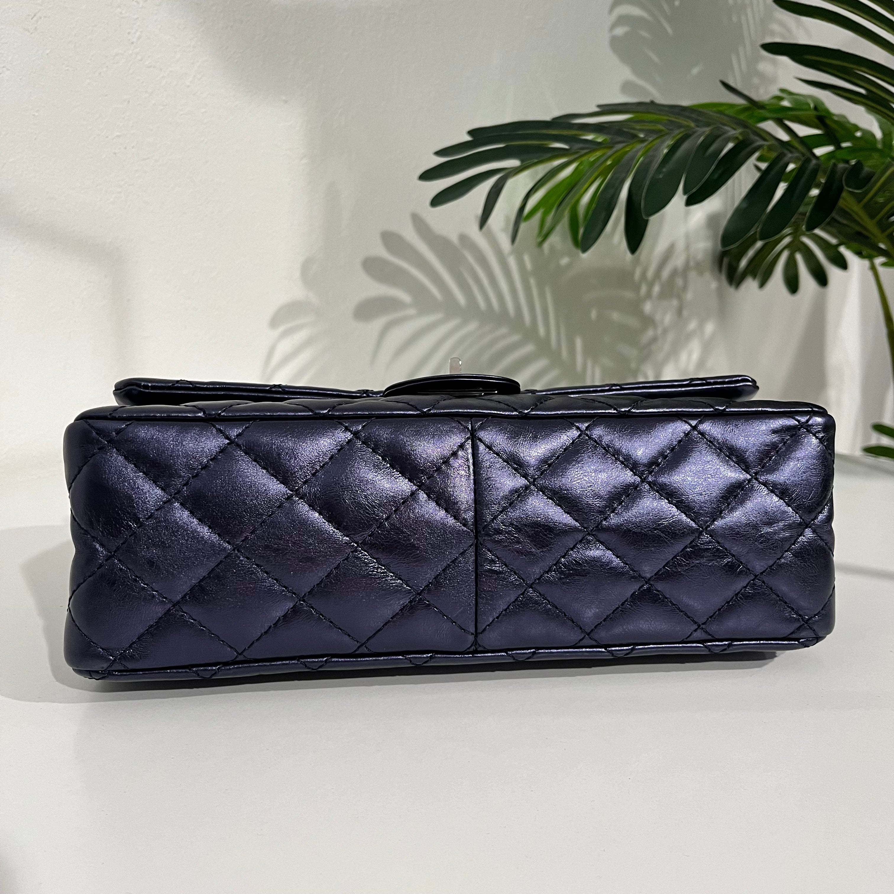 Chanel Metallic Indigo Calfskin 2.55 Reissue 226 Double Flap Bag