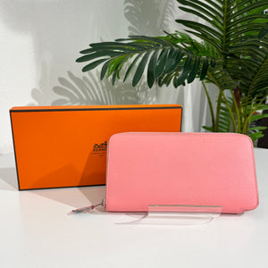 Hermés Pink Silk'In Classique Long Wallet