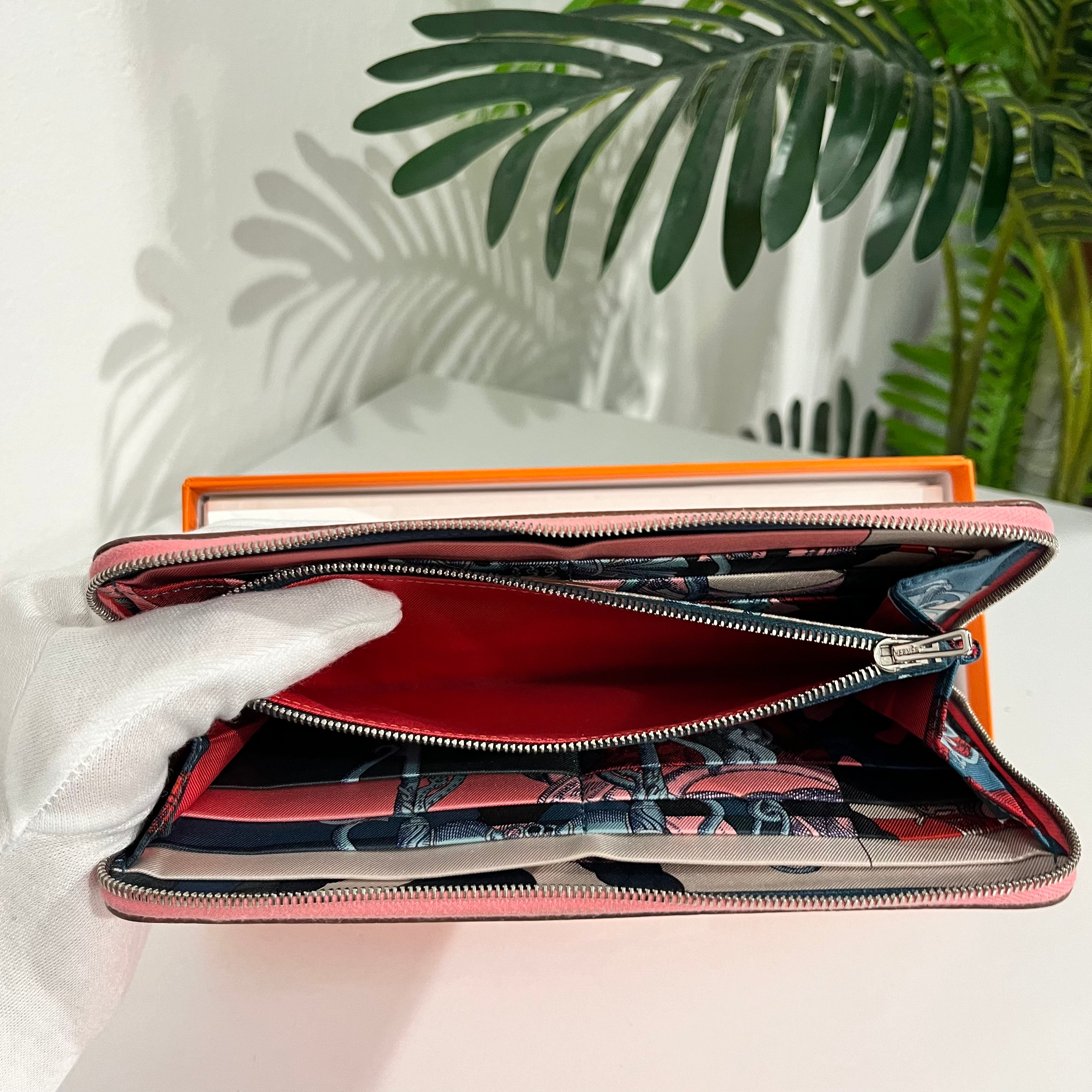 Hermés Pink Silk'In Classique Long Wallet