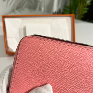 Hermés Pink Silk'In Classique Long Wallet