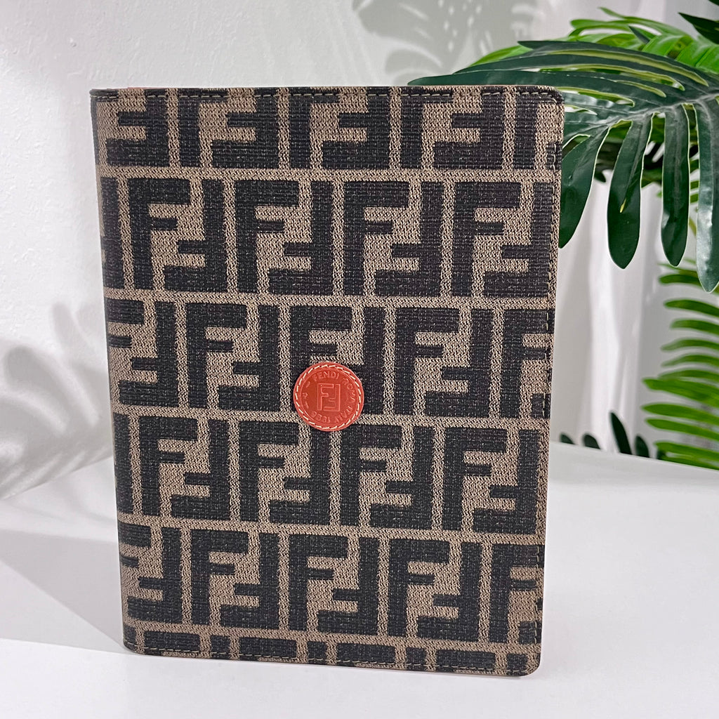 Fendi Vintage Zucca Print Leather Notebook