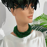 Chanel Vintage Seven Strand Green Gripoix Necklace