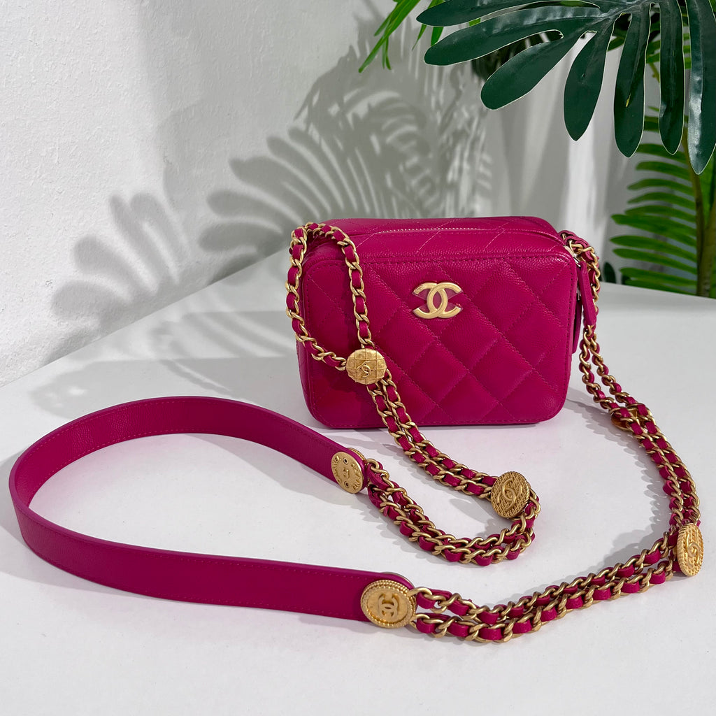 Chanel 2022 Fuchsia Twist Your Buttons Mini Bag