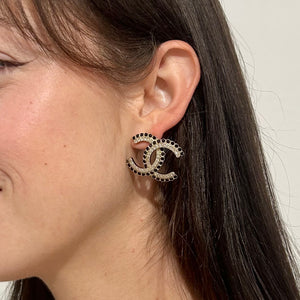 Chanel 2022 Strass CC Earrings