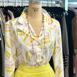 Chanel Cake Print Blouse