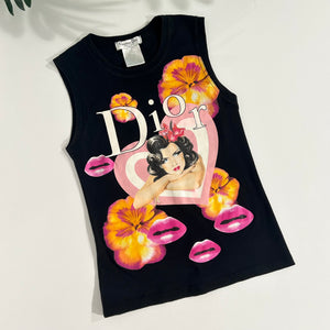 Dior Heart Graphic Tank Top