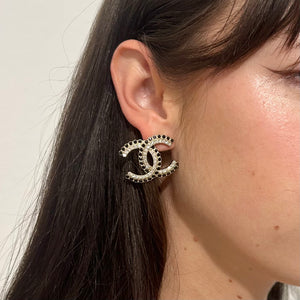 Chanel 2022 Strass CC Earrings
