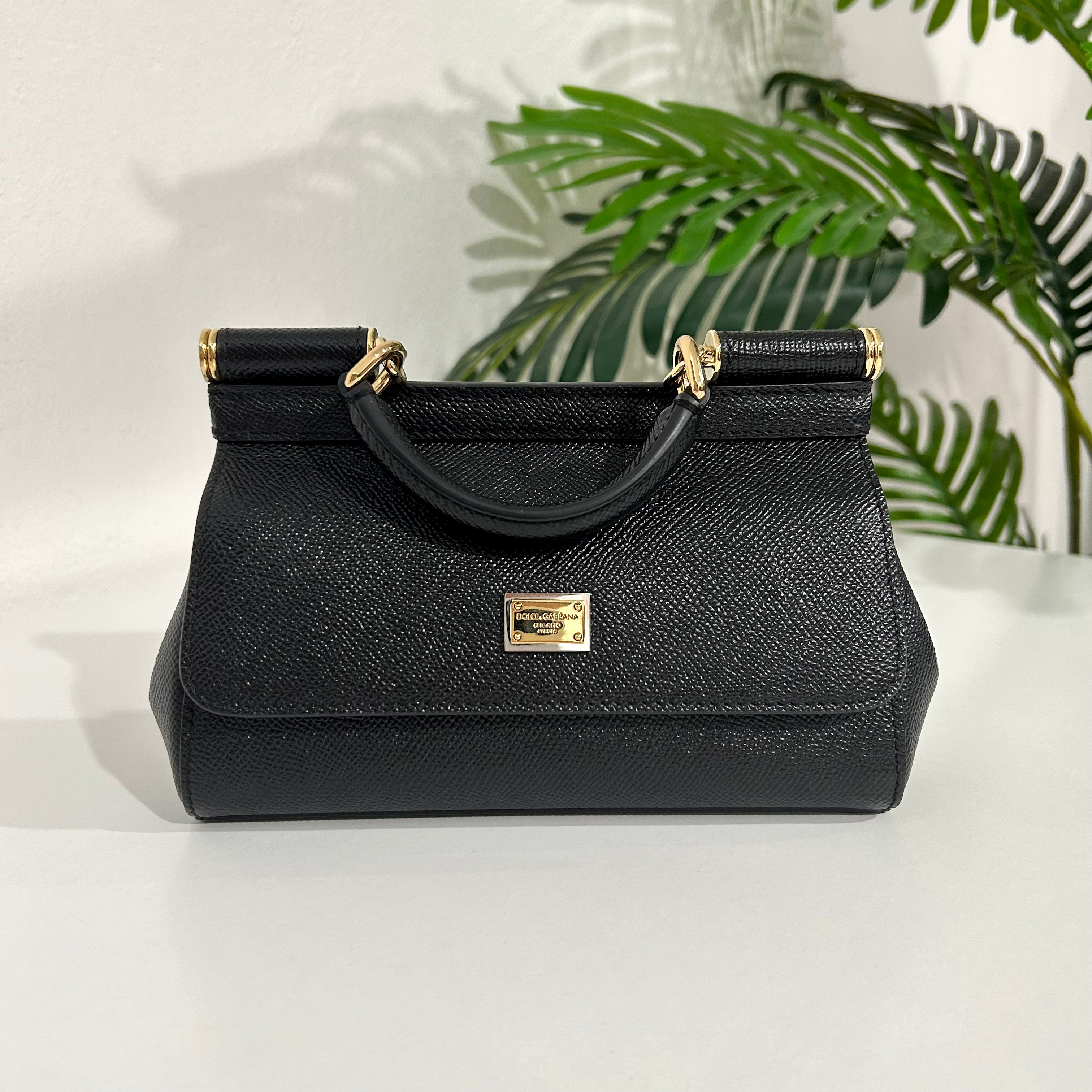 D&G Black Mini Sicily Bag