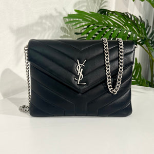 Saint Laurent Black LouLou Crossbody Bag