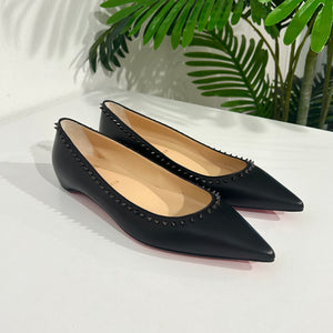 Christian Louboutin Black Spiked Anjalina Flats size 41