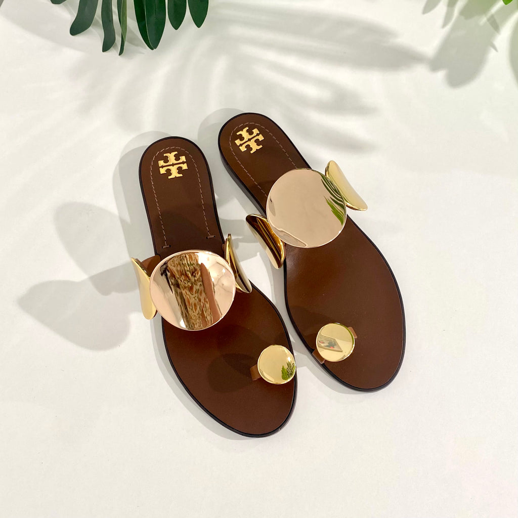Tory Burch Rose Gold/Gold Patos Sandals