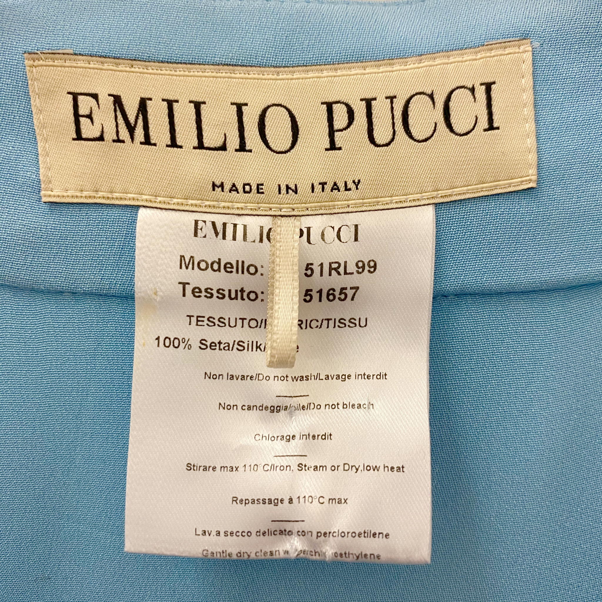 Emilio Pucci Blue Embellished Caftan