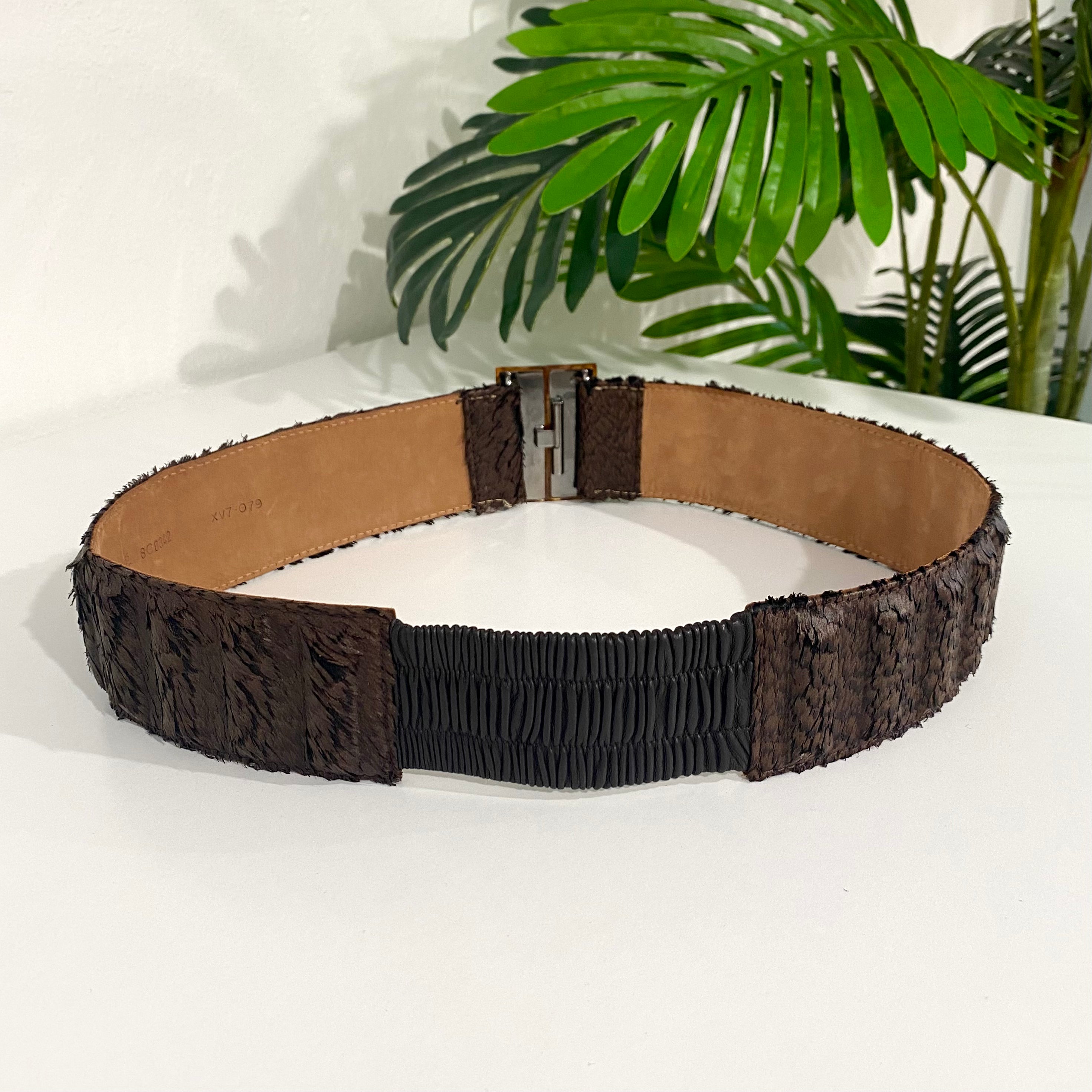 Fendi Painted Fur Belt