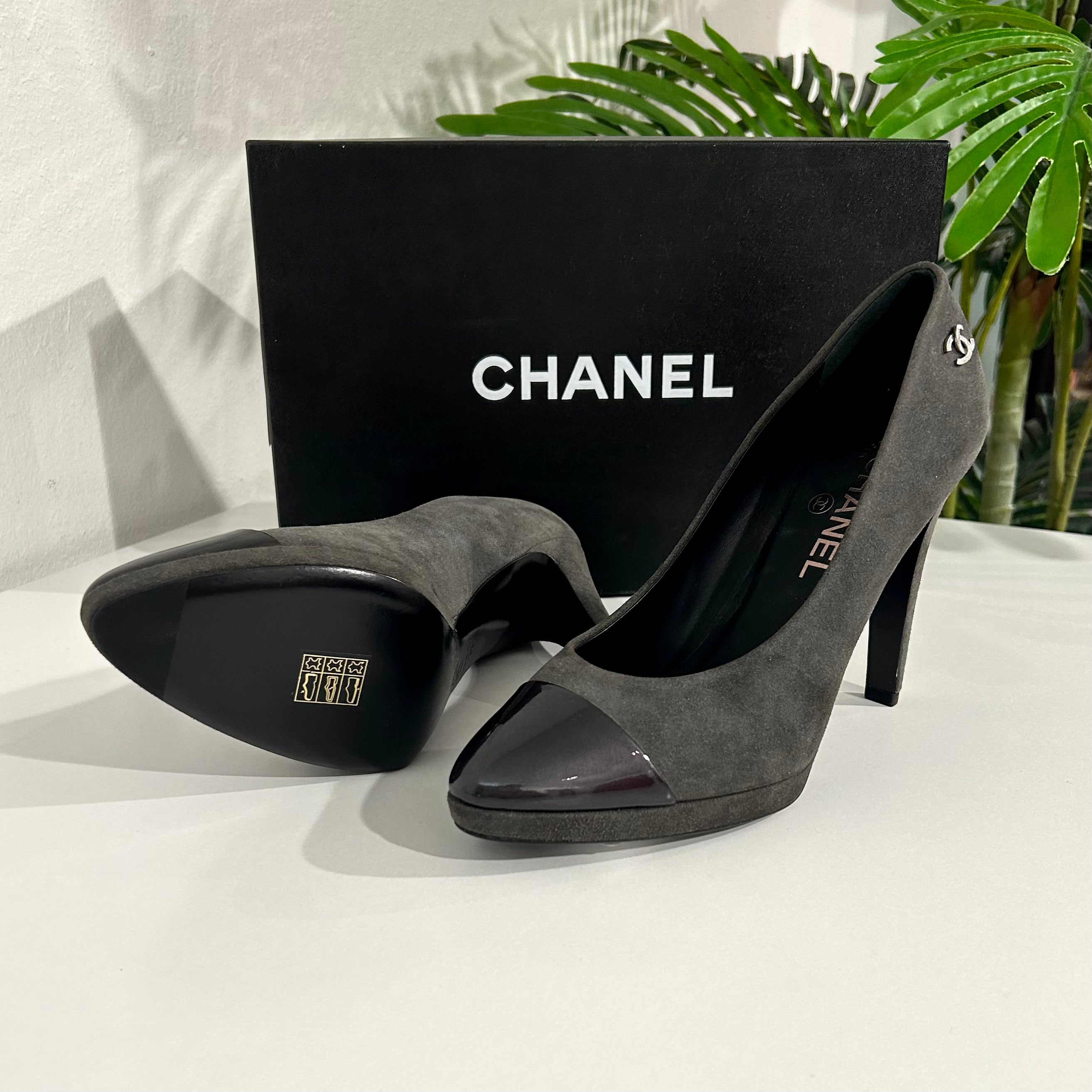 Chanel suede heels Clearance