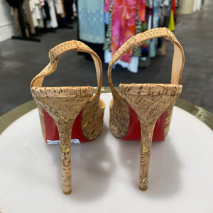 Christian Louboutin Cork & Gold No Prive 120