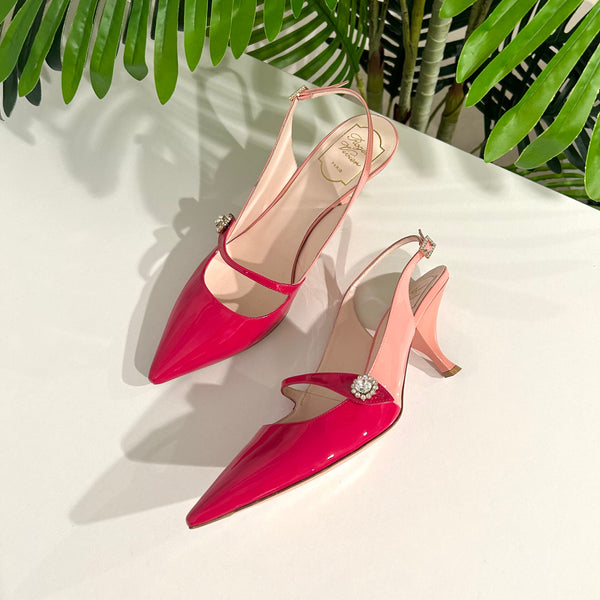 Roger Vivier Pink Patent Slingbacks – Dina C's Fab and Funky