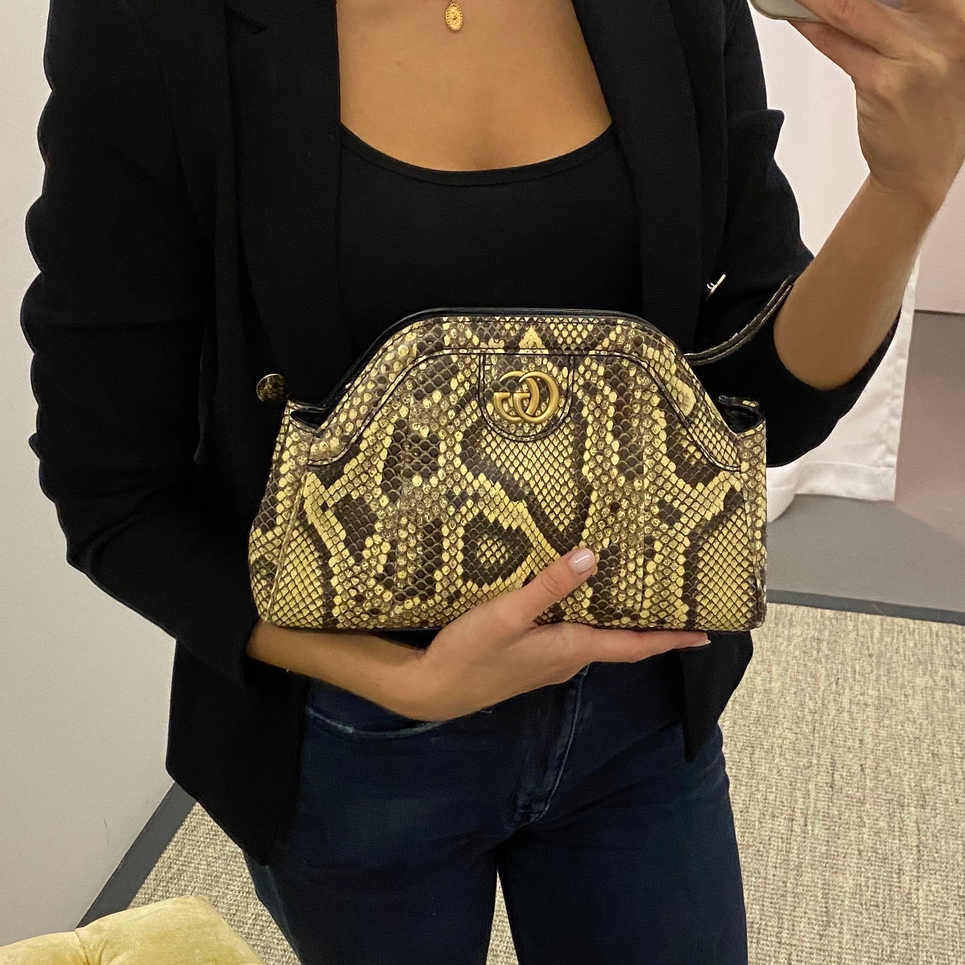 Gucci Small Python Re(Belle) Bag